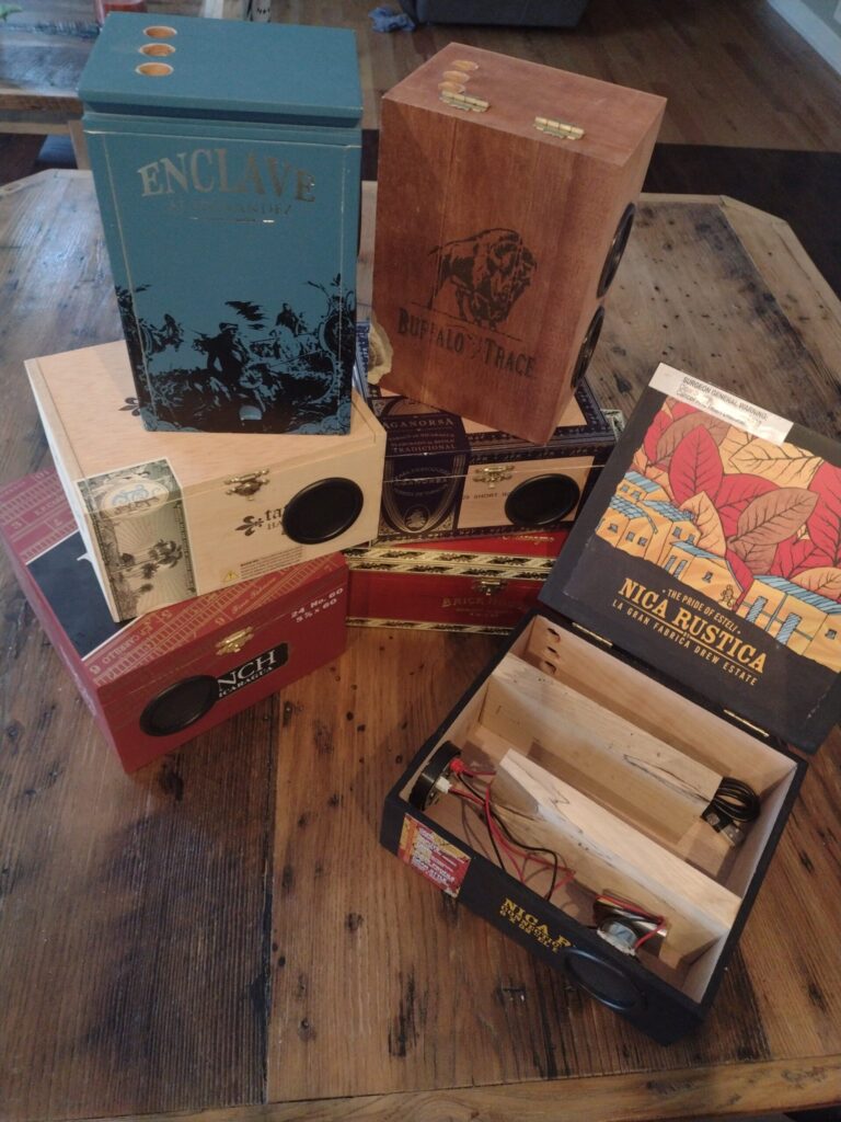 Bluetooth Cigar Box Speakers